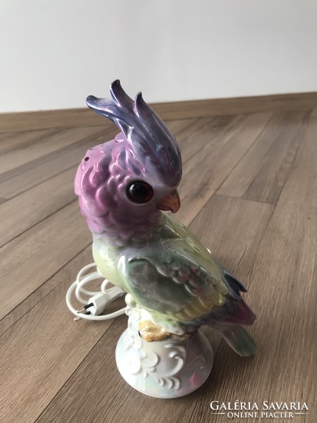 Porcelain cockatoo parrot lantern