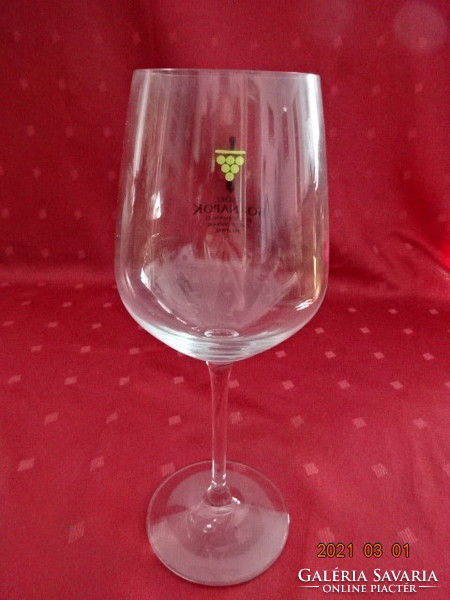 Glass glass with base made for wine days in Győr, height 21 cm. He has!