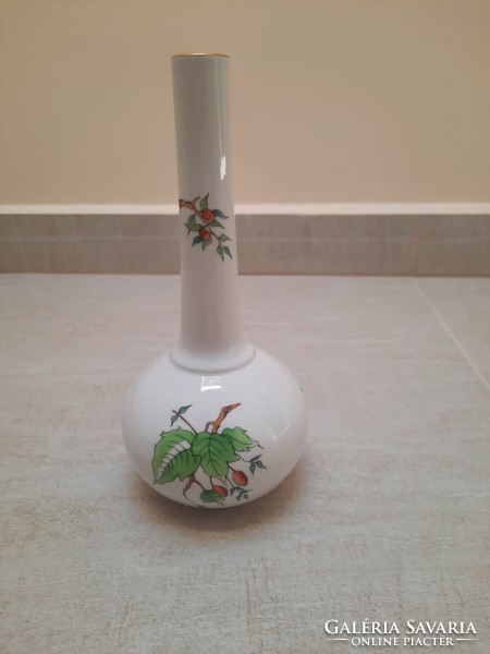 Herend Hecsedli, rosehip pattern porcelain vase