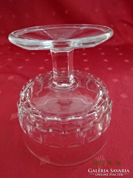 Glass ice cream cup with foot, top diameter 8.5 cm. 5 pcs for sale together. He has!