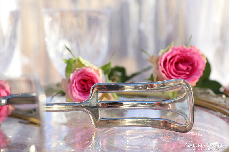 Silver-plated cake, cake tongs