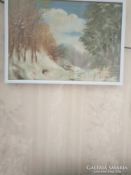 János Csonka /1948-2008/: winter c. His painting! (Offer only this weekend)!
