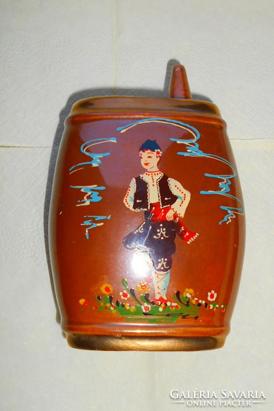 Old hand painted water bottle