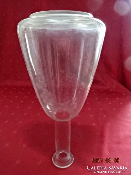 Wine glass with bunch of grapes, without decanter stopper, height 26.5 cm. He has! Jókai.