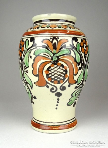 1D506 Régi nagyméretű Korondi kerámia váza 22.5 cm