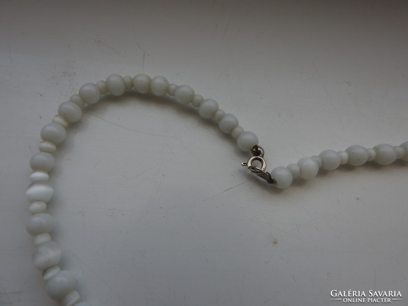 White pearl necklace - moonstone necklace