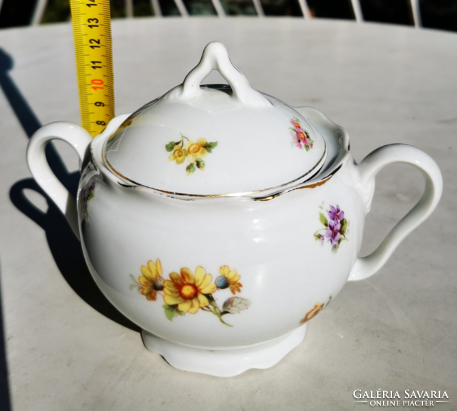 Antique floral sugar bowl