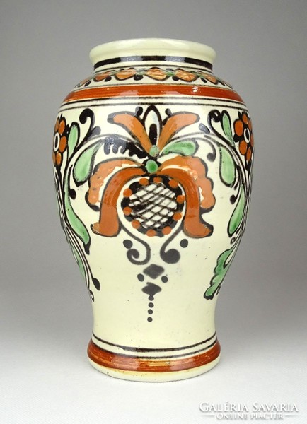 1D506 Régi nagyméretű Korondi kerámia váza 22.5 cm