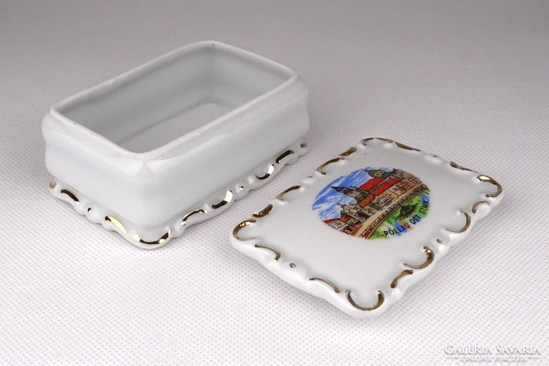 1D560 Jelzett osztrák HB porcelán ékszertartó bonbonier PÖLLAU