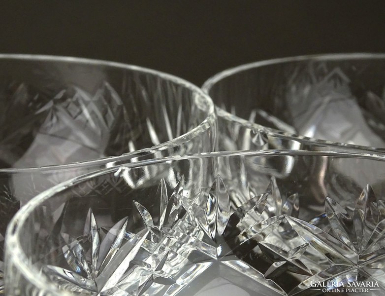 1D505 Régi talpas csiszoltüveg pohár készlet 8 darab