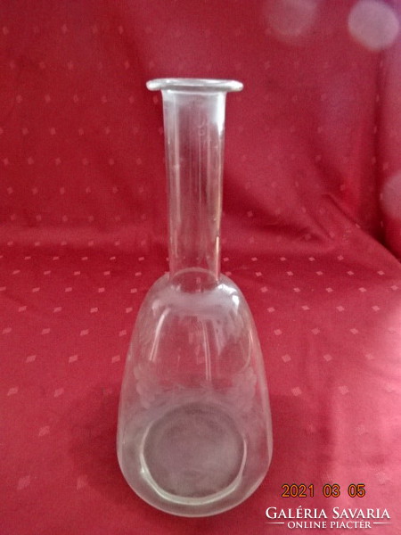 Wine glass with bunch of grapes, without decanter stopper, height 26.5 cm. He has! Jókai.