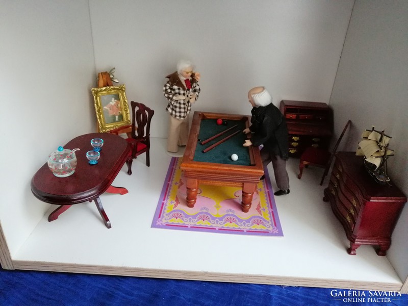 Doll house billiards room furniture
