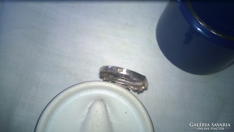 3 virág-dekoratív  ezüst gyűrű 925-ös,jelz. átm.19 mm-Ajándékba is értékes szép db