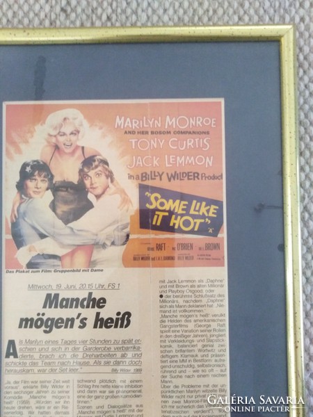 Marilyn Monroe movie, framed