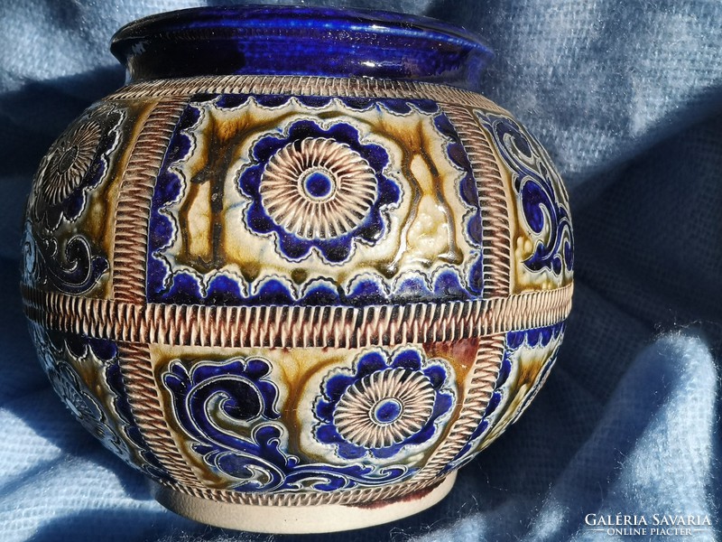 Marzi & remy amazing westerwald ceramics cobalt blue, pot, vase