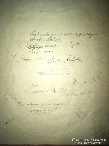 /1905/ Technologiai és Szakrajzi jegyzetek! ( Kézirat bőrkötetben)