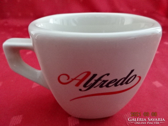 Italian porcelain coffee cup with alfredo inscription - cappuccino. Vandneki!