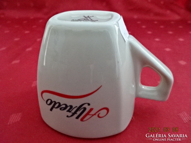 Italian porcelain coffee cup with alfredo inscription - cappuccino. Vandneki!