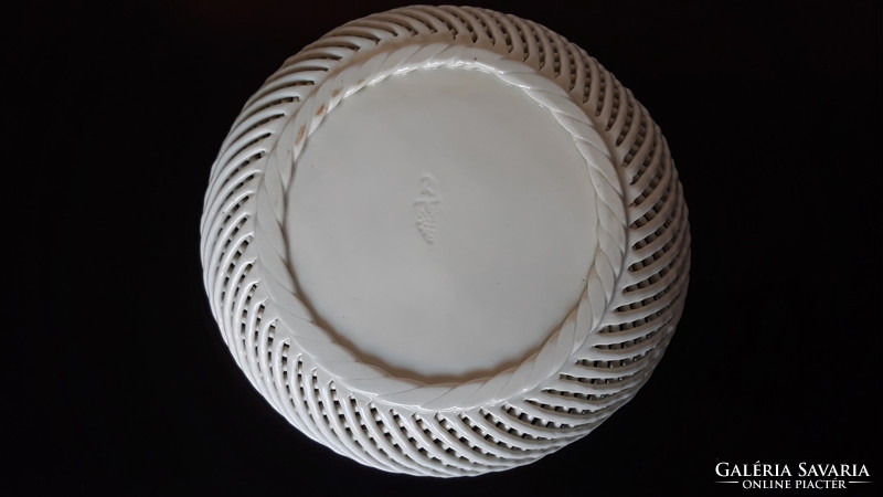 Rare Bodrogkeresztúr ceramic bowl with Balaton, 19.5 cm