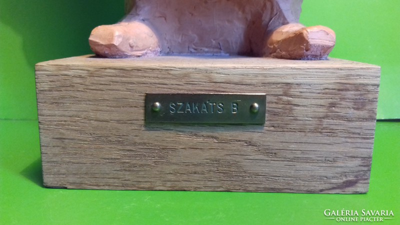 Béla Szakáts large terracotta ceramic male statue