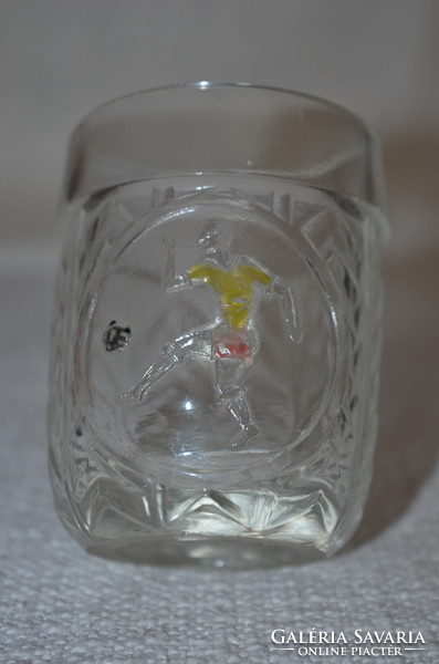 Tüneményes focistás üveg kispohár / bögre  ( DBZ 0092 )