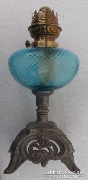 Antique Art Nouveau kerosene lamp