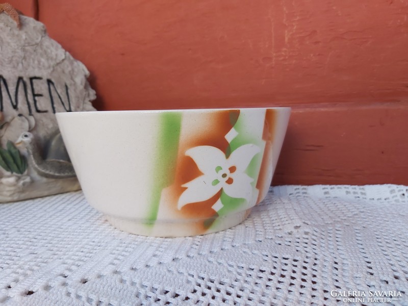Beautiful granite floral bowl with scones nostalgia piece rustic village decoration vintage 35