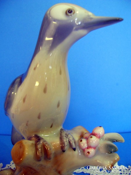 Zsolnay porcelain kingfisher woodpecker