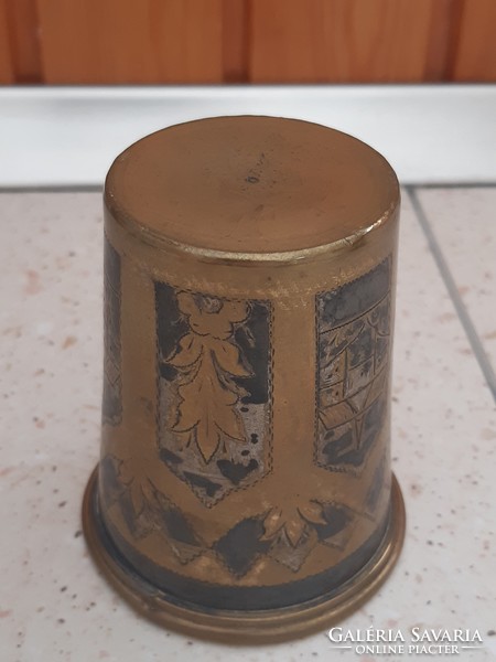 Copper decorated baptismal font