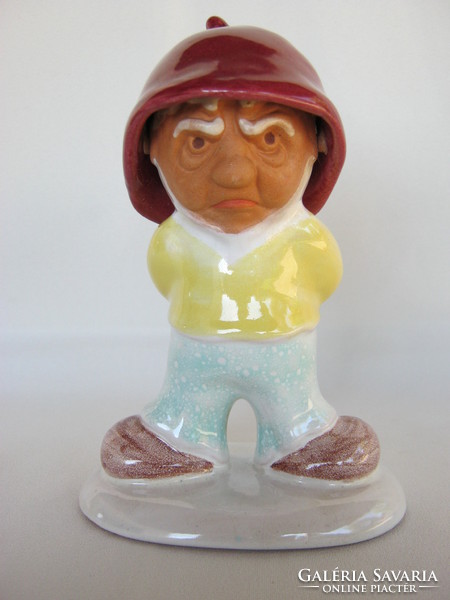 Ferenc Csermák, a ceramic two-faced cheerful sad dwarf