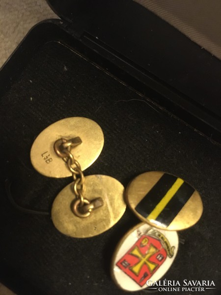 Wolverhampton wanderers fc gold-plated cufflinks in original box from the 1950s