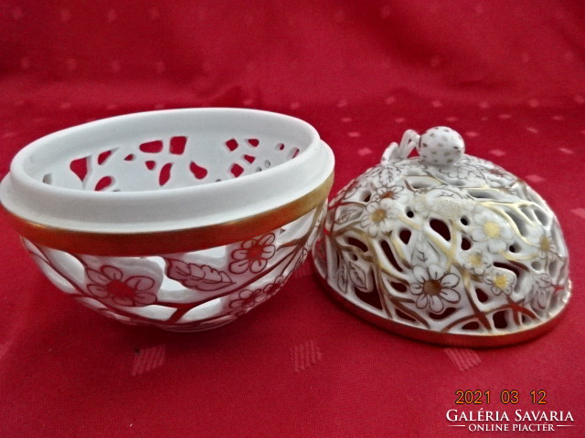 Herend porcelain, openwork pattern sugar bowl. Designation: 6213 / cor. He has!