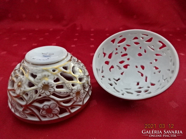 Herend porcelain, openwork pattern sugar bowl. Designation: 6213 / cor. He has!