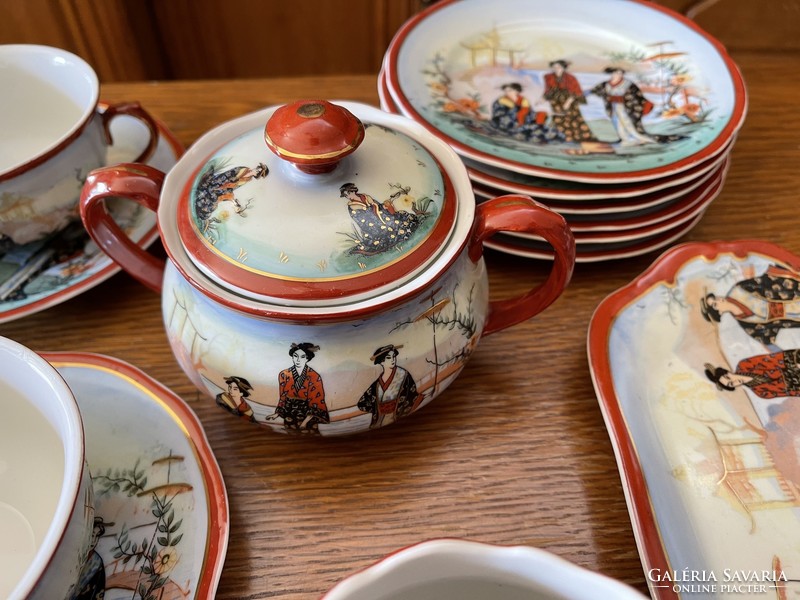 Antik Japán  porcelán szett 1900-as évek eleje