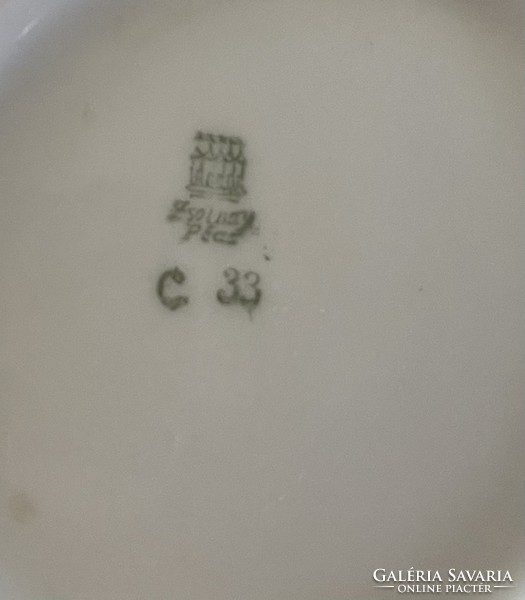 Zsolnay mitológiai  mintás porcelán teás készlet