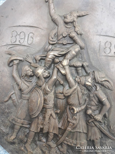 Millennium bronze relief.