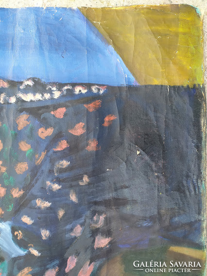 Absztrakt olaj vászon Napernyős hölgy festmény 188 4003