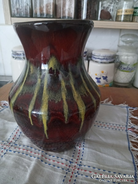 Mázas kerámia váza