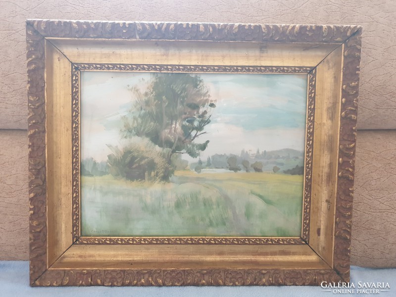 Béla Czene's painting entitled Csopak Landscape is for sale!