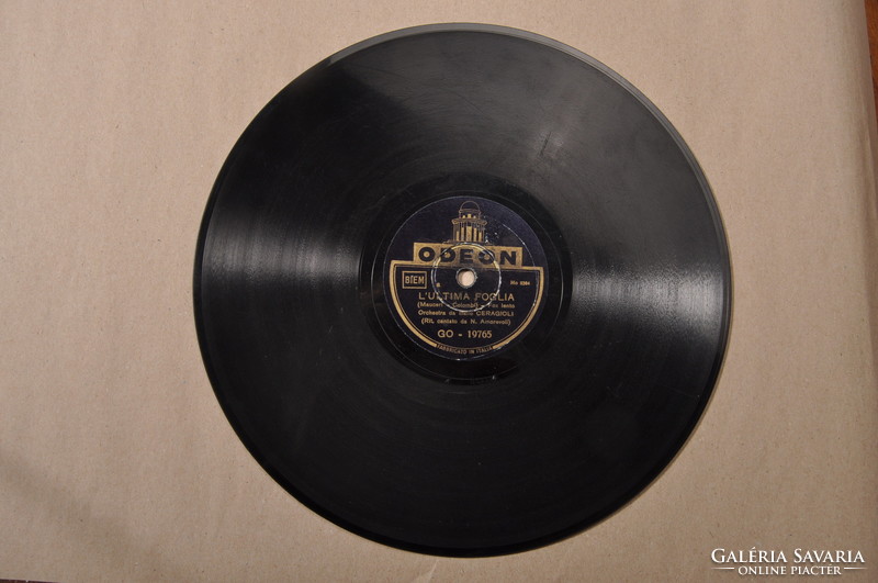 Gramophone record 25cm, l'ultima foglia odeon