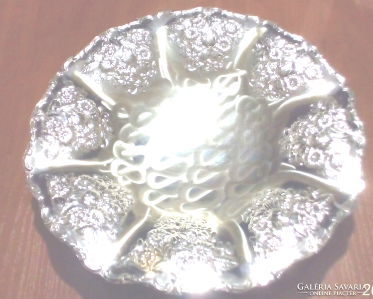Antique, silver-plated Reichhart serving bowl, centerpiece