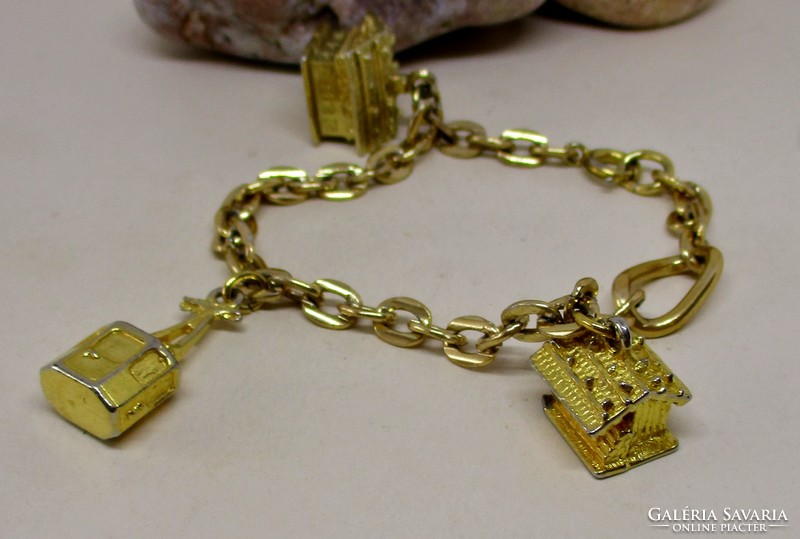 Beautiful old gilded bracelet with ornaments