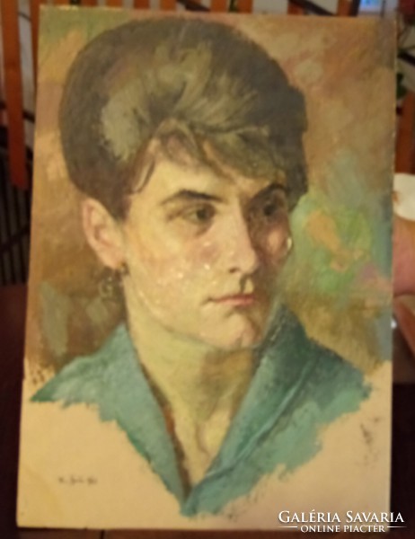 Női portré - Z.Soós István festménye (1963)