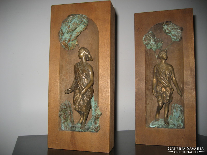 Ádám & Éva bronz szobrok /képcsarnokosak/
