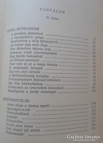 Ferenc Móra: the food of the cunning i-ii. (Selected Narrations, Golden Library Series, 1962)