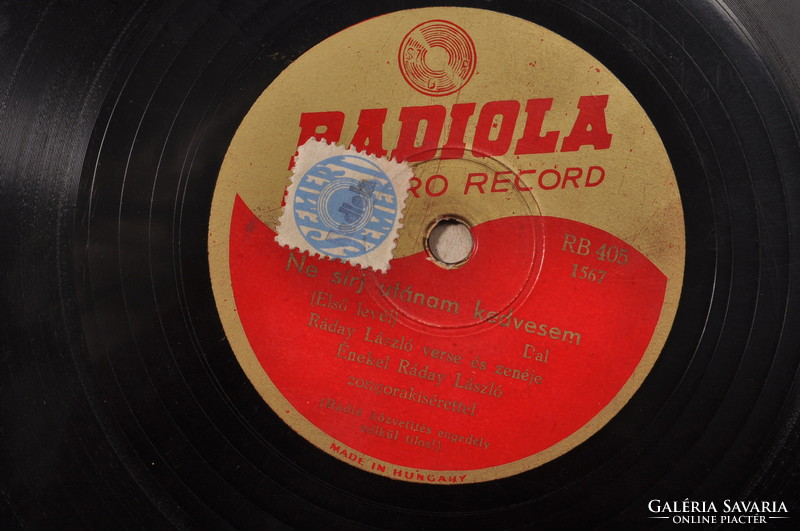 Goodbye, Lieutenant, 1942. Singing Christian Mary (Starting Song) gramophone record 25cm,