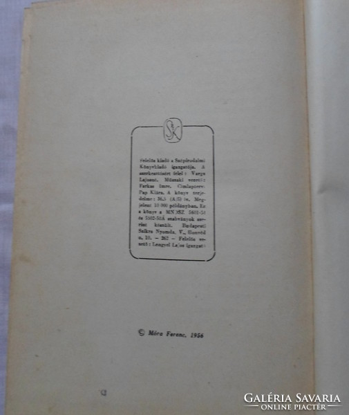 Móra Ferenc: A világ így megyen (Szépirodalmi Könyvkiadó, 1956)