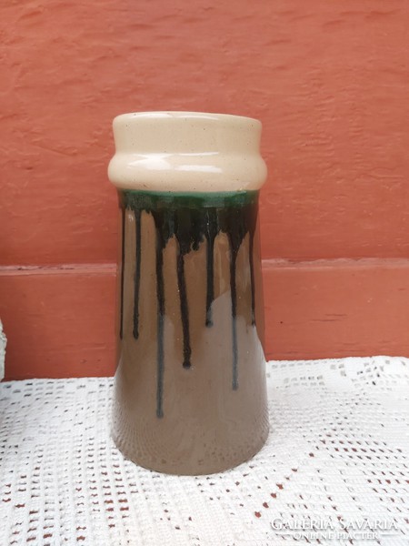 Retro brown glazed ceramic vase, a piece of nostalgia