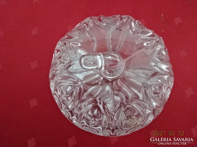 Crystal glass sugar bowl, apple shape, height 10 cm. He has!