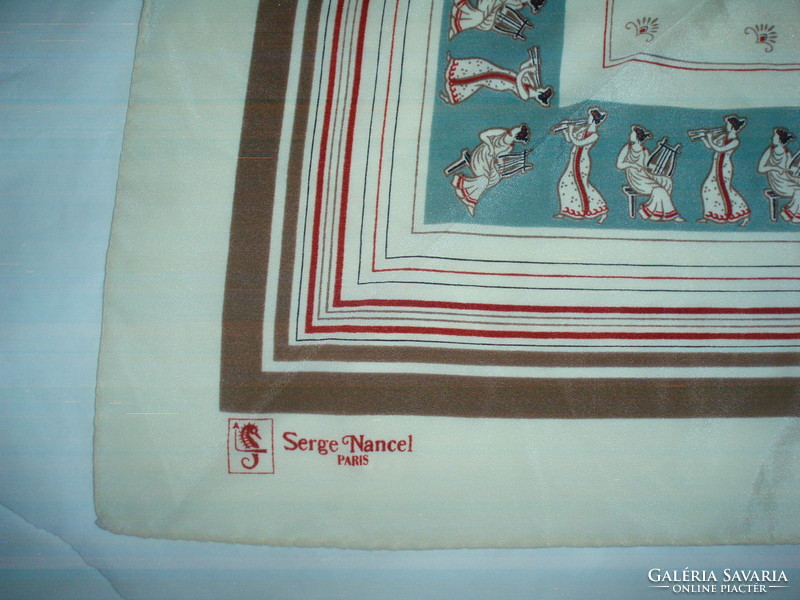 Vintage SERGE NANCEL selyemkendő